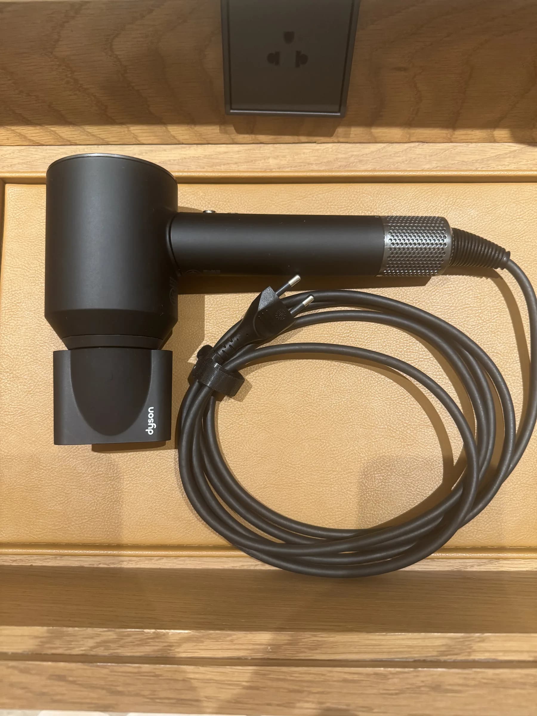 The Dyson hair dryer is included because the room equipment felt unusually well chosen for daily use.