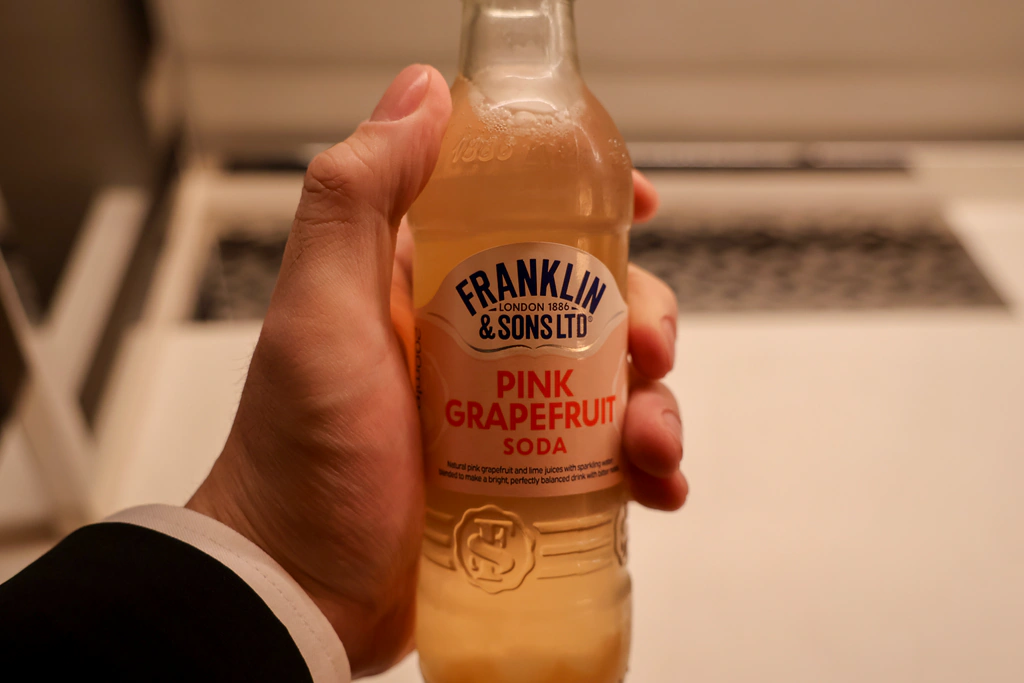 ฉลากขวด Franklin & Sons Pink Grapefruit Soda
